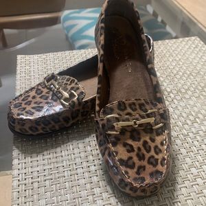 Aerosoles leopard patent leather flats